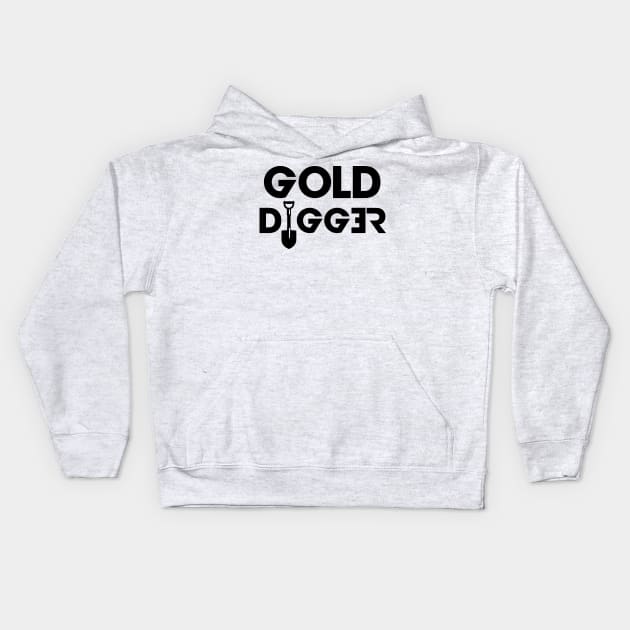 Gold Digger Kids Hoodie by ramzisam